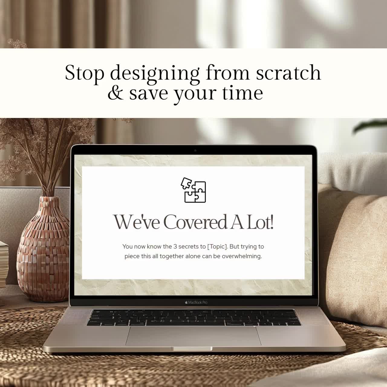 Webinar Slide Deck for Health & Wellness Coaches - Canva Masterclass Template for Online Workshops, Coaching, Courses Presentations Webinars video poster