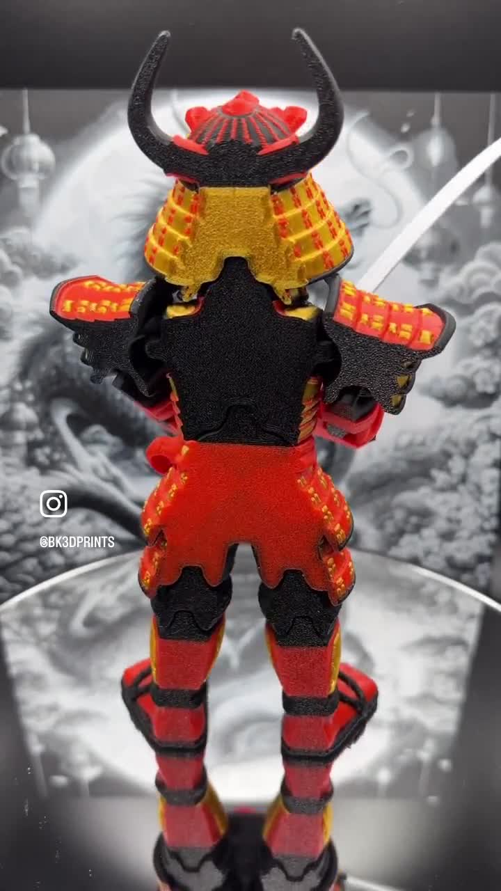 Articulating 3D Printed Samurai - Etsy