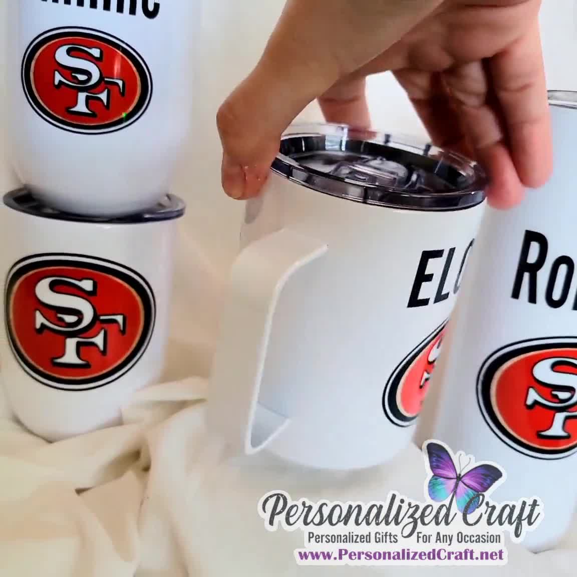 Custom 49ers San Francisco Football Mug, Personalized Name