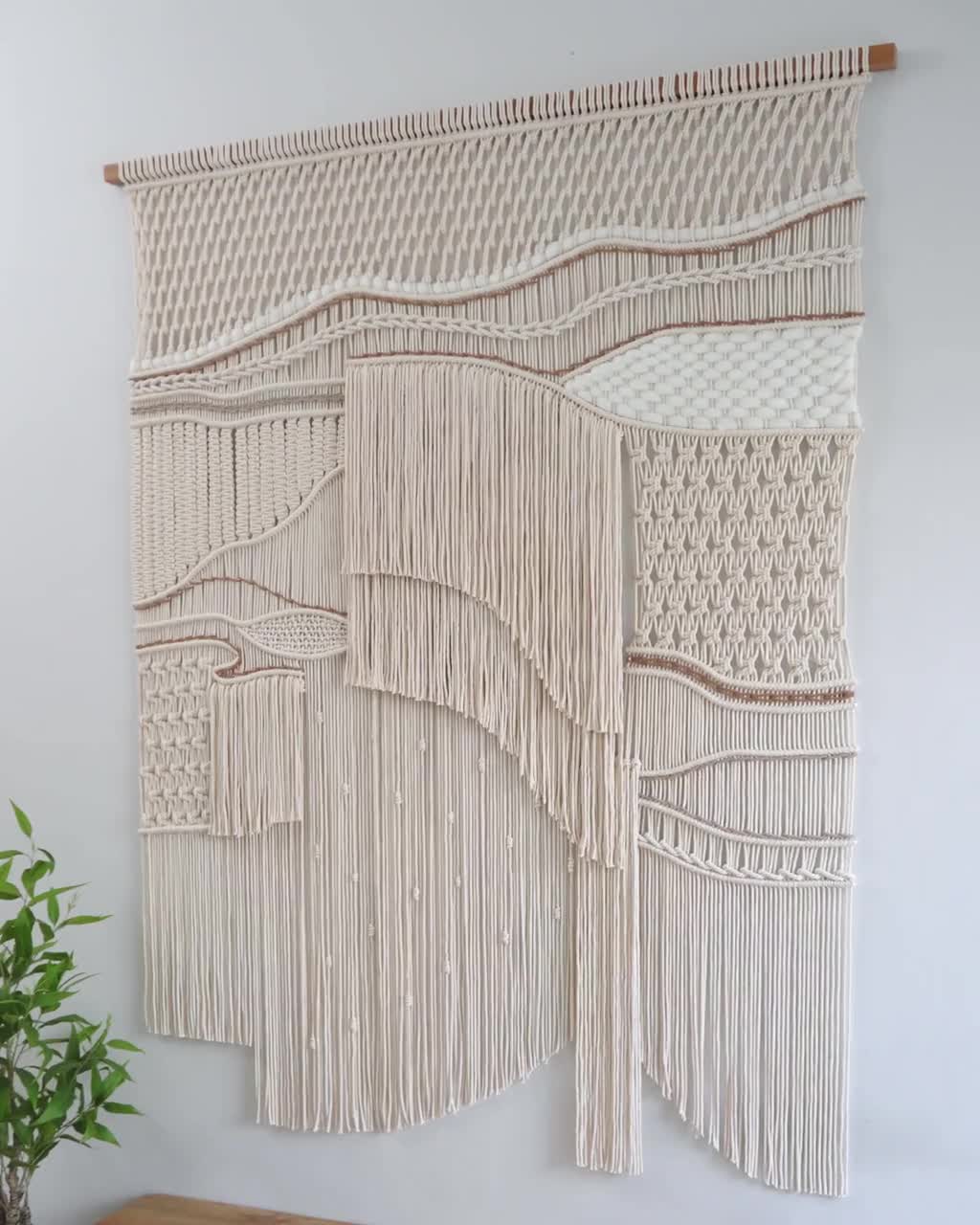 Extra Large Macrame Wall Hanging, Abstract Textile Art for