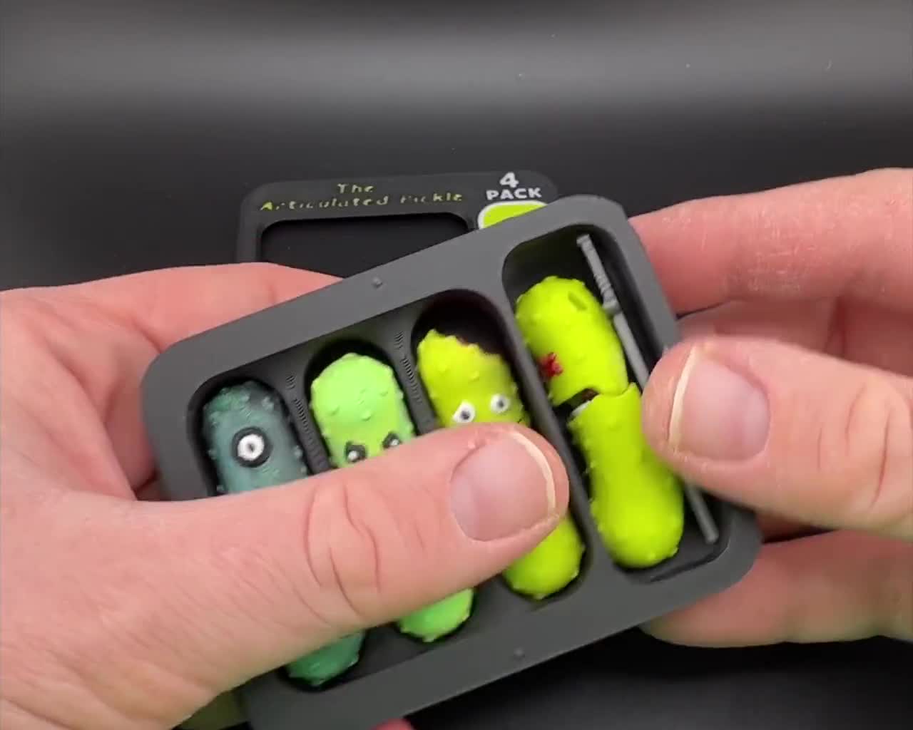 Tickles the Pickle 3D Printed Articulating Pickle Fidget
