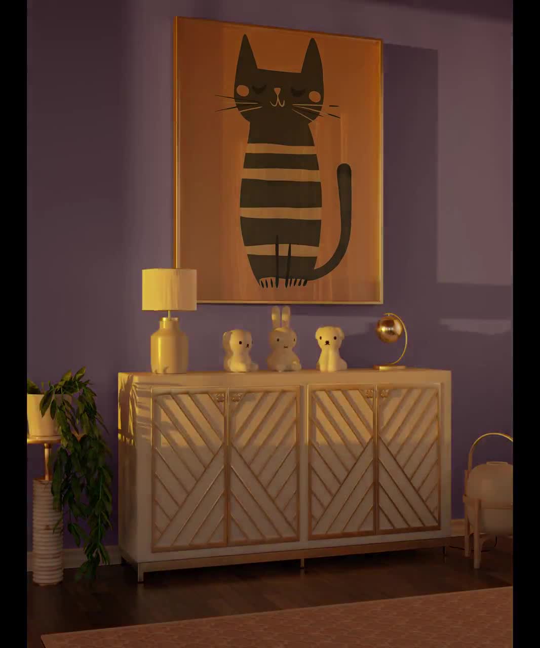 Poster Sur Toile Imprimé Trois Chats Vintage Drôle Chat Mignon Décoration Murale Convient Pour Le Salon Et La Chambre à Coucher