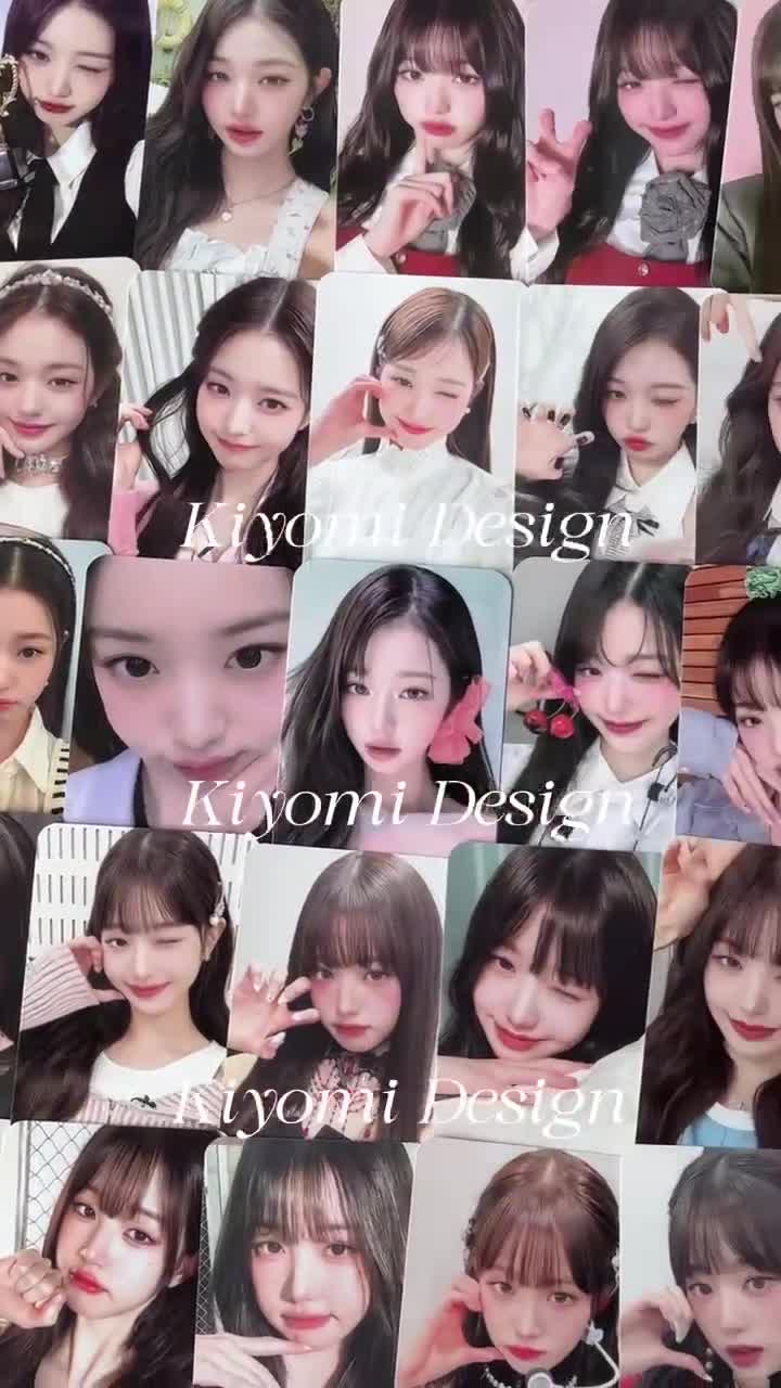 Wonyoung photocards pack fan-made kpop merch video poster
