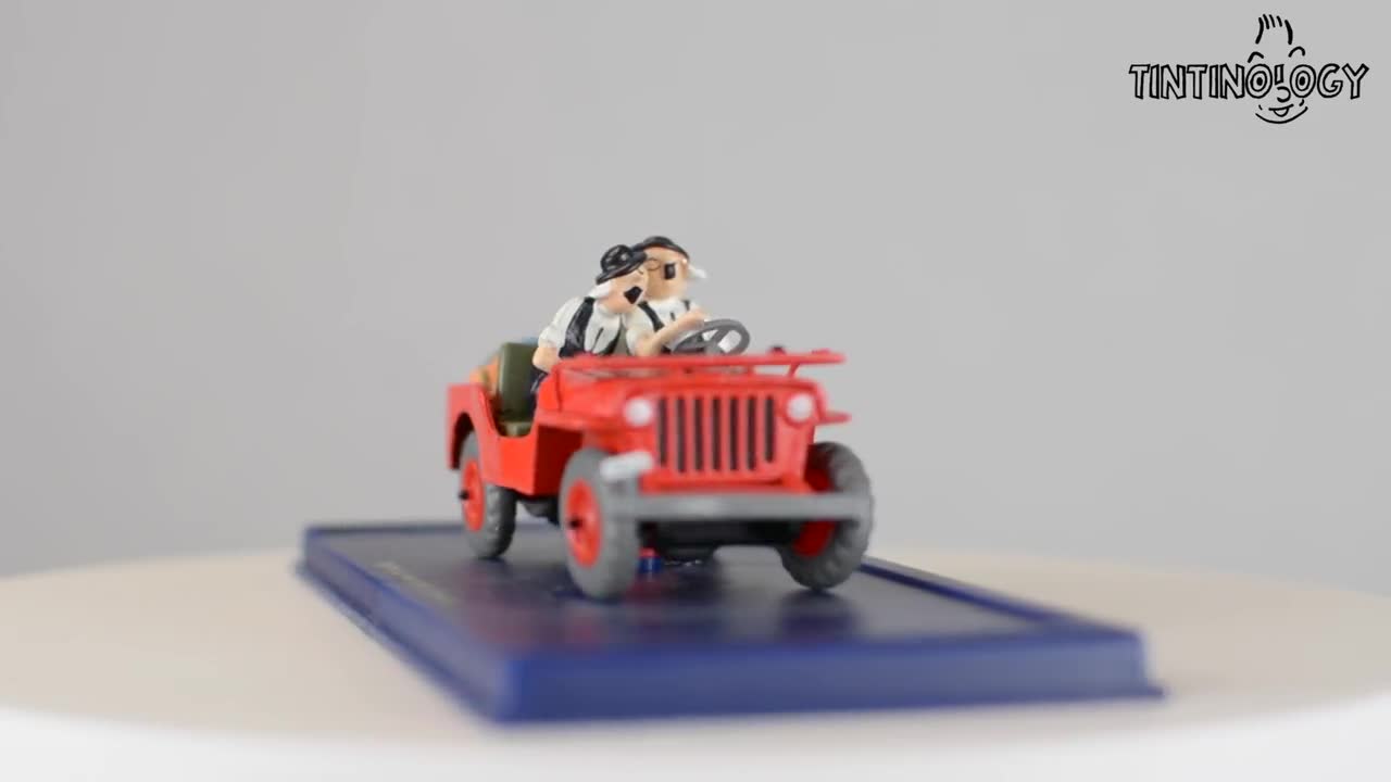 ATLAS TINTIN CAR # 7 Red Willies Jeep - Land of Black Gold Herge
