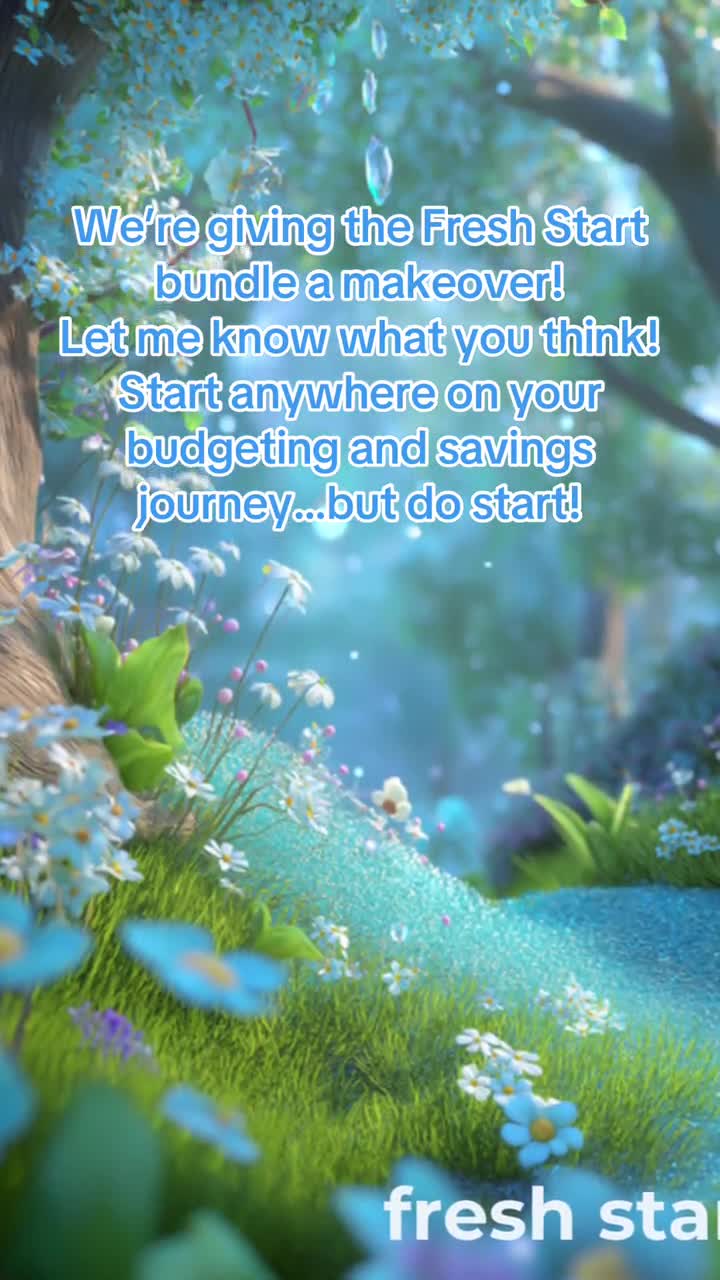 Nuevo comienzo / Paquete de reto de ahorro en efectivo A6 / 5 insertos laminados + panel de control video poster