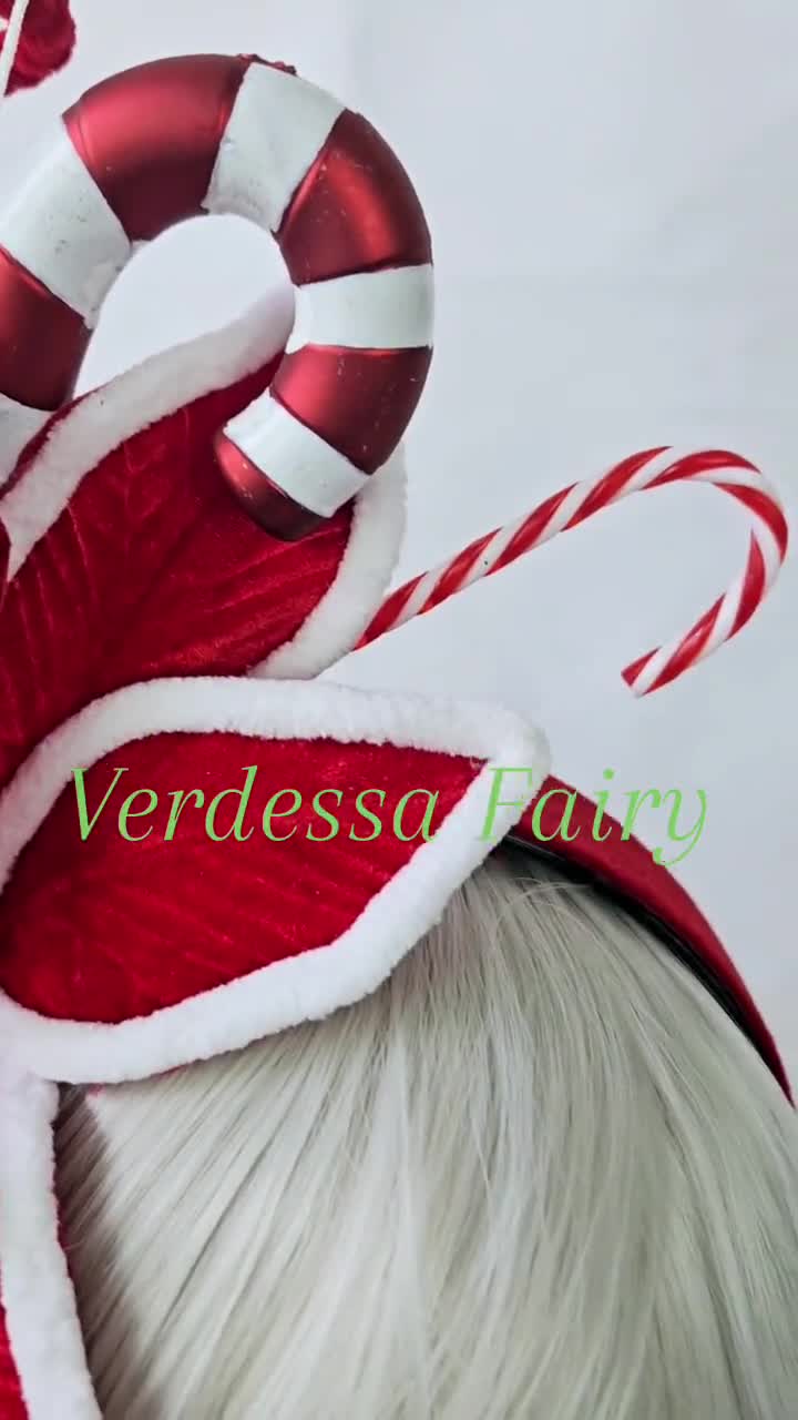 Festive Santa & Candy Canes Pink Headband – Daisy Village