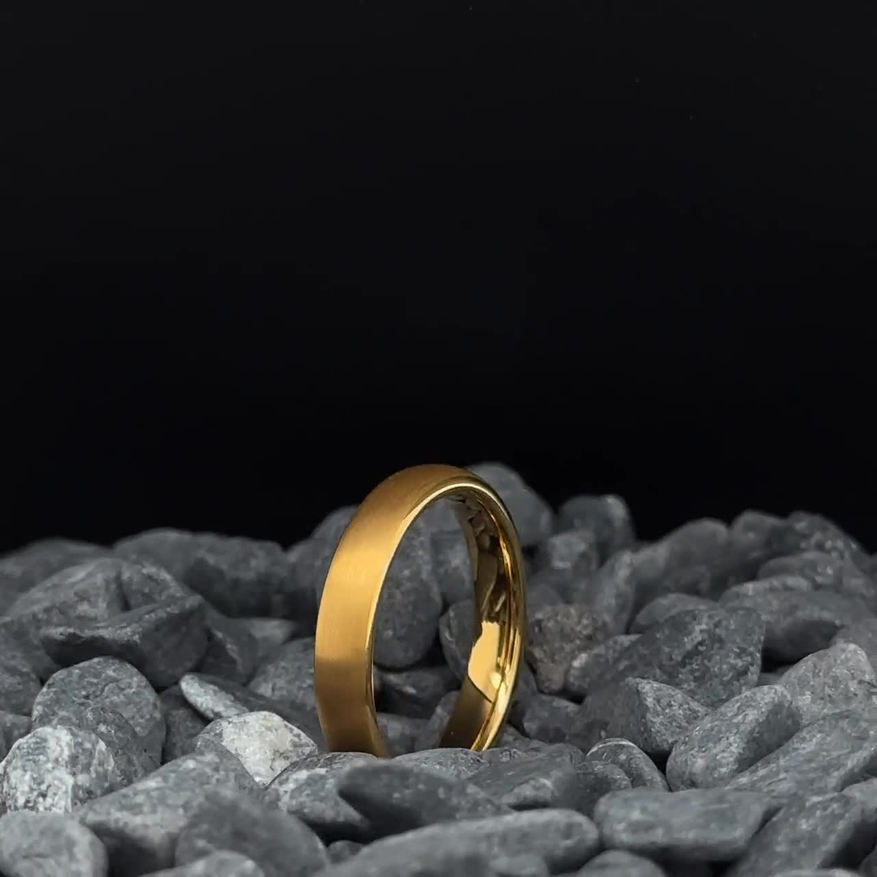 Anello Nuziale In Carburo Di Tungsteno - Finitura Spazzolata E - Foto 6