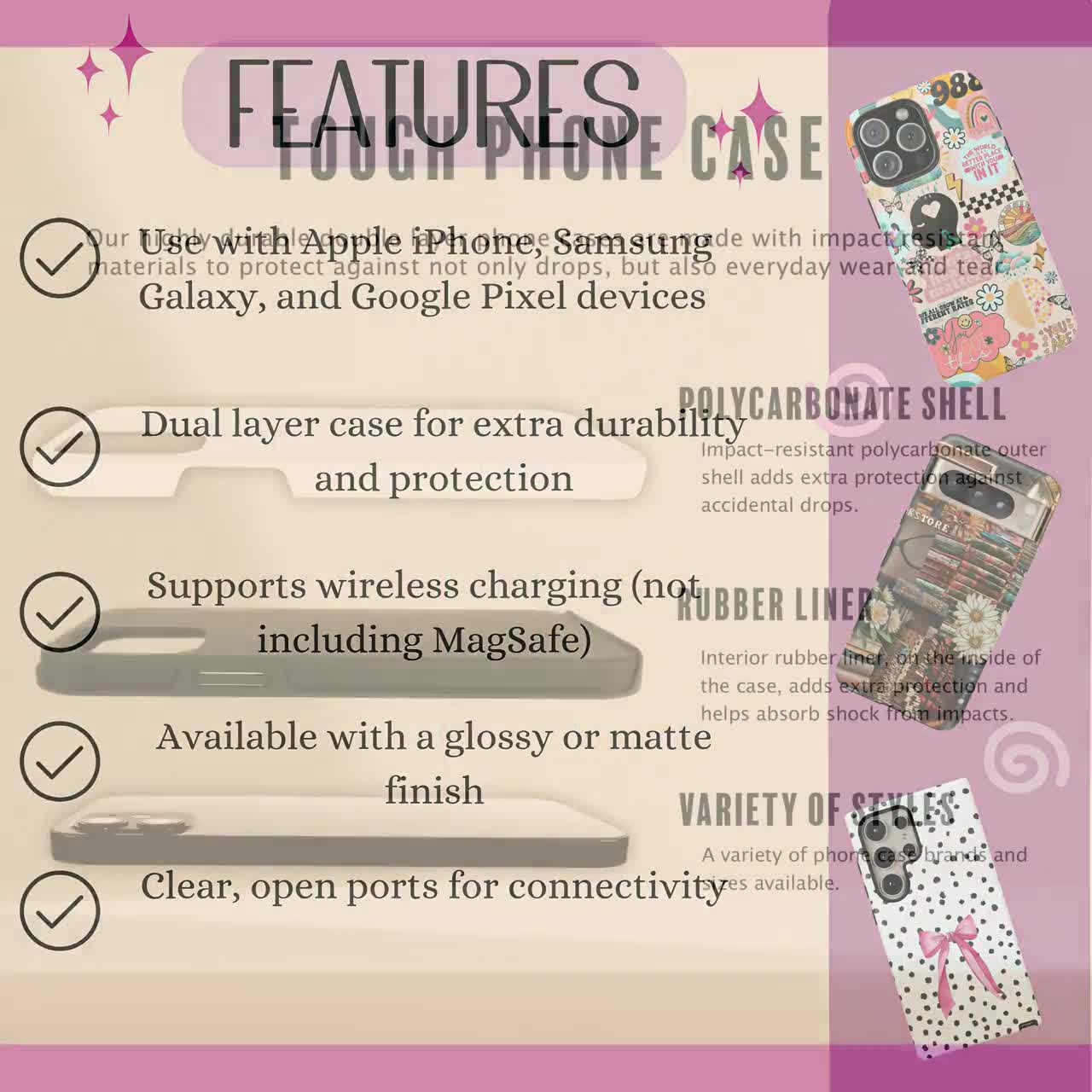 Funda de teléfono a cuadros para iPhone 16, 15, 14, 13, 12, 11, X, XR Plus, Pro Max, Samsung Galaxy, Google Pixel, moderna funda de estilo bohemio con diseño de cuadros. video poster