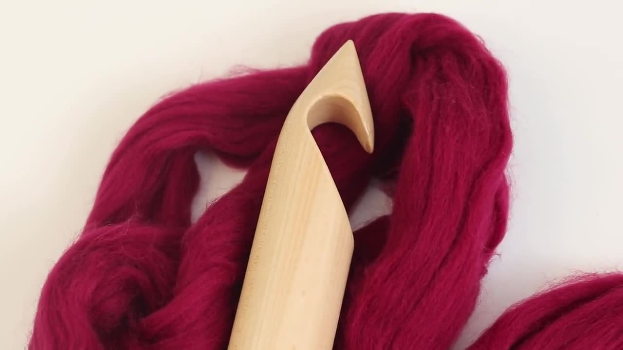 4 mm = size G Purpleheart and Ash wood Ergonomic Crochet Hook 23 mm 16.5 cm  #2643-151 - LETTOworkshop