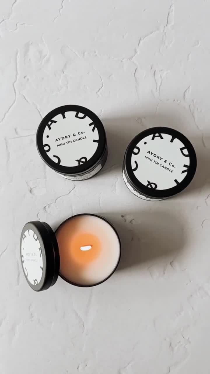 Japanese Yuzu Mini Tin Candle: Coconut Soy Wax, Wooden Wick - Etsy