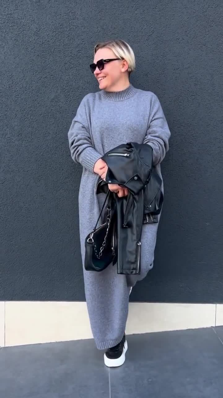 merino cotton maxi sweater dress Merino Wool Sweater Maxi Dress