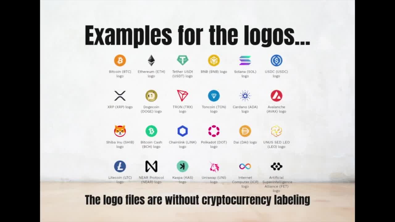 Krypto-Icons Digitaler Download-Pack, 559 Original-Krypto-Symbole,  Krypto-Bilder, Krypto Bitcoin PNG PDF SVG, Bitcoin, Ethereum, Dogecoin