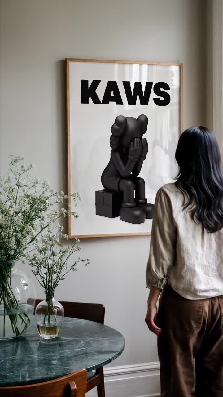KAWS Figure Poster Set of 3: Hypebeast Room Decor, Dopamine Wall