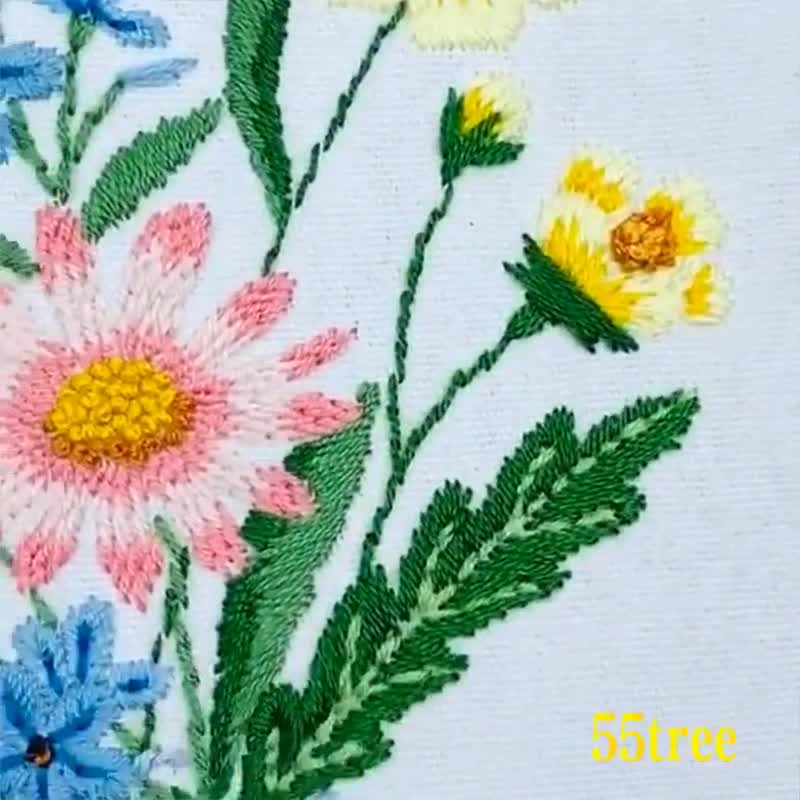 Embroidery Kit for Beginner, DIY Flowers Bouquet Craft Kit Adult