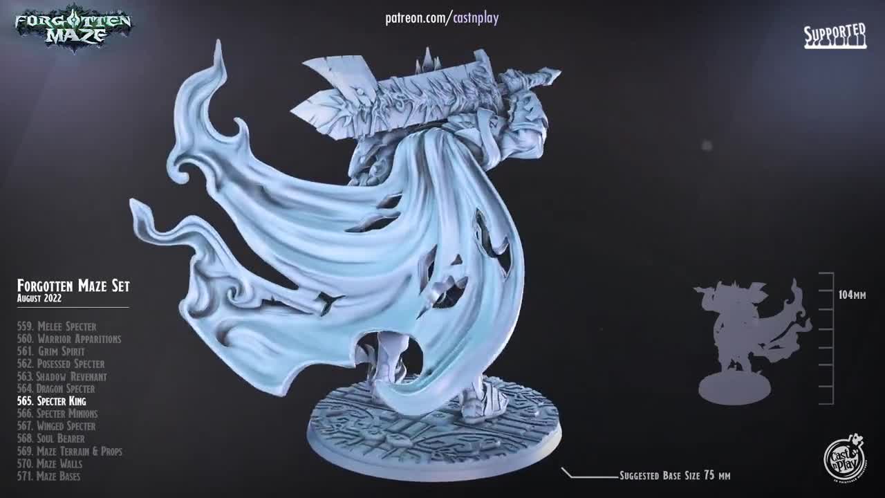 castplay stocking Spectre King - 565 - Castnplay - Forgotten Maze - Dungeons and Dragons -  Role Playing - Tabletop RPG - Pathfinder - Etsy Australia