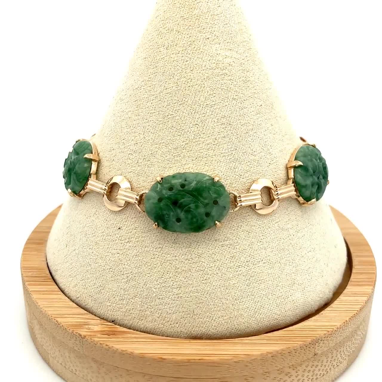 14K Dyed Jadeite Link Bracelet