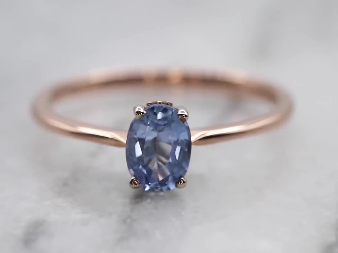 Ice Blue Sapphire Engagement Ring