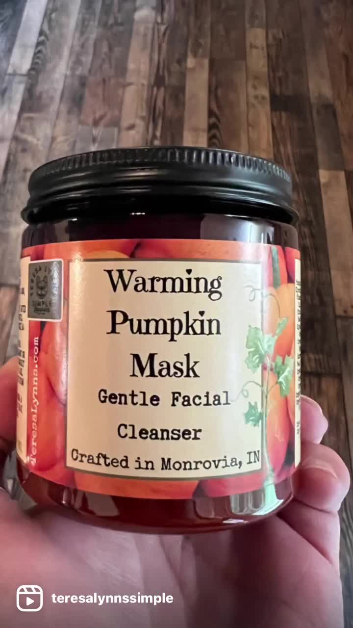 Warming Pumpkin Puree Mask Cleanser Gentle Exfoliator Vegan