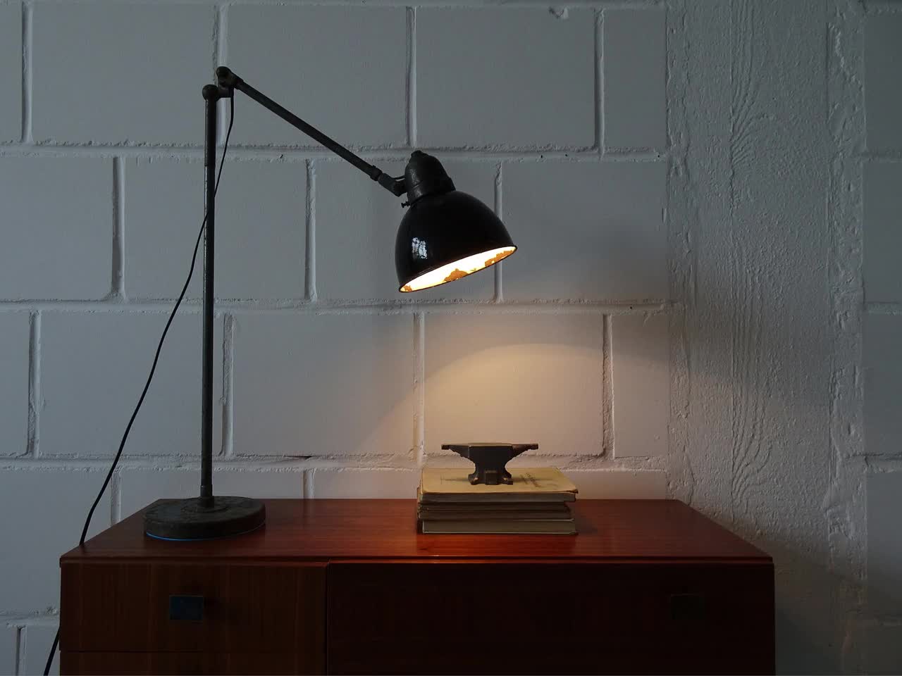 Lampada da tavolo industriale lampada da scrivania orientabile lampada da  officina vintage -  Italia