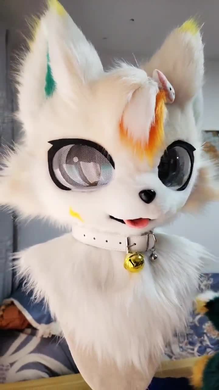 手作りのケモノファースーツヘッドピース、ユニーク、カスタム 手作りのケモノファースーツヘッドピース、ユニーク、カスタム