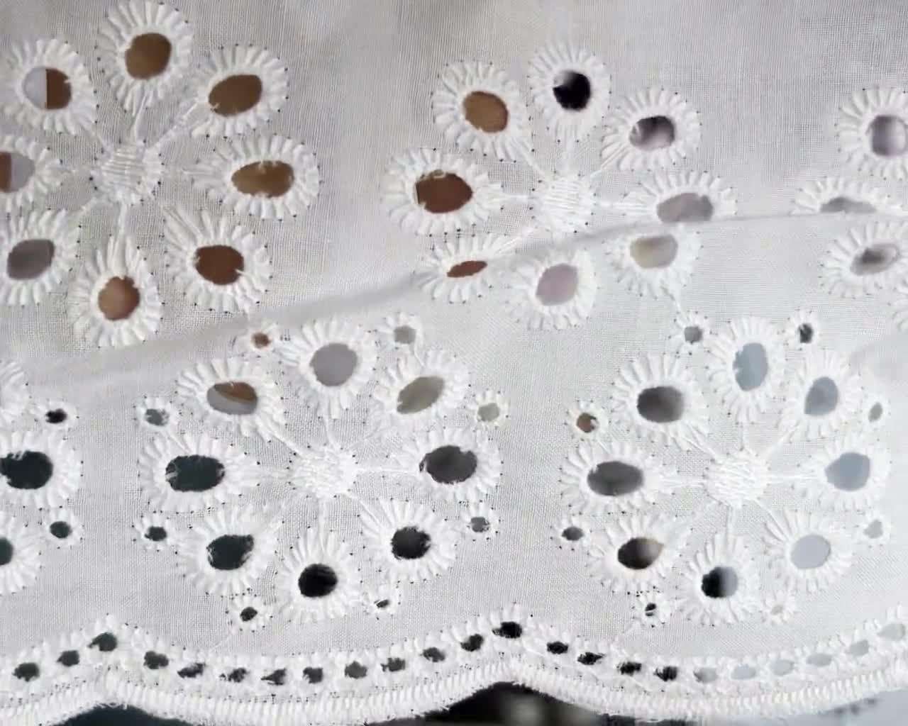 14yds Broderie Anglaise Cotton Lace Trim 5.3