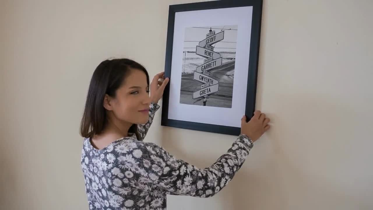 Regalo dell'ultimo minuto per la Festa della Mamma: stampa personalizzata per la mamma, decorazione murale personalizzata per la famiglia, download digitale, consegna rapida. video poster