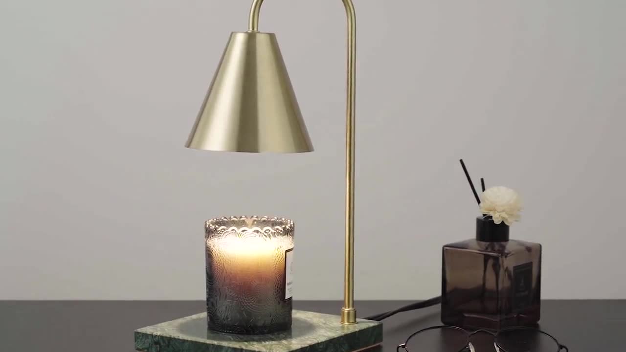 LUXGARDEN Electric Candle Warmer Lamp Wood Lamp Candle Wax Melt Lamp Mid  Century Candle Warmer Wax Warmer Fragrance Warmer 
