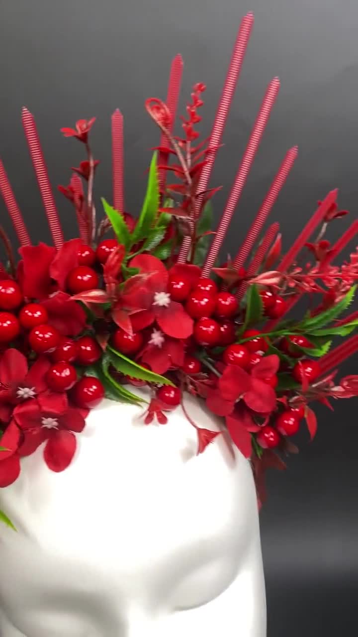 Luxury Ukrainian Flower Headdress, Ethnic Headdress, Boho