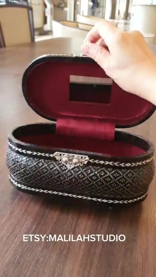 Yan Lipao Basketry Handbag: Thai Wickerwork With Silver Plated