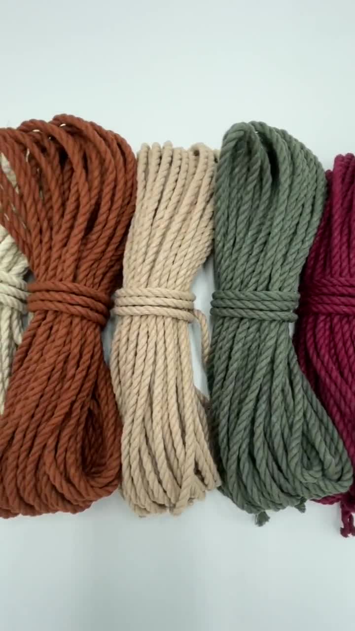 Small Bundle Cotton Recycled Macrame Rope/5mm/natural/coloured/rope/cord/mini  Spool/bundle/hank/bulk Supplies/diy/weaving/wall Hanging 