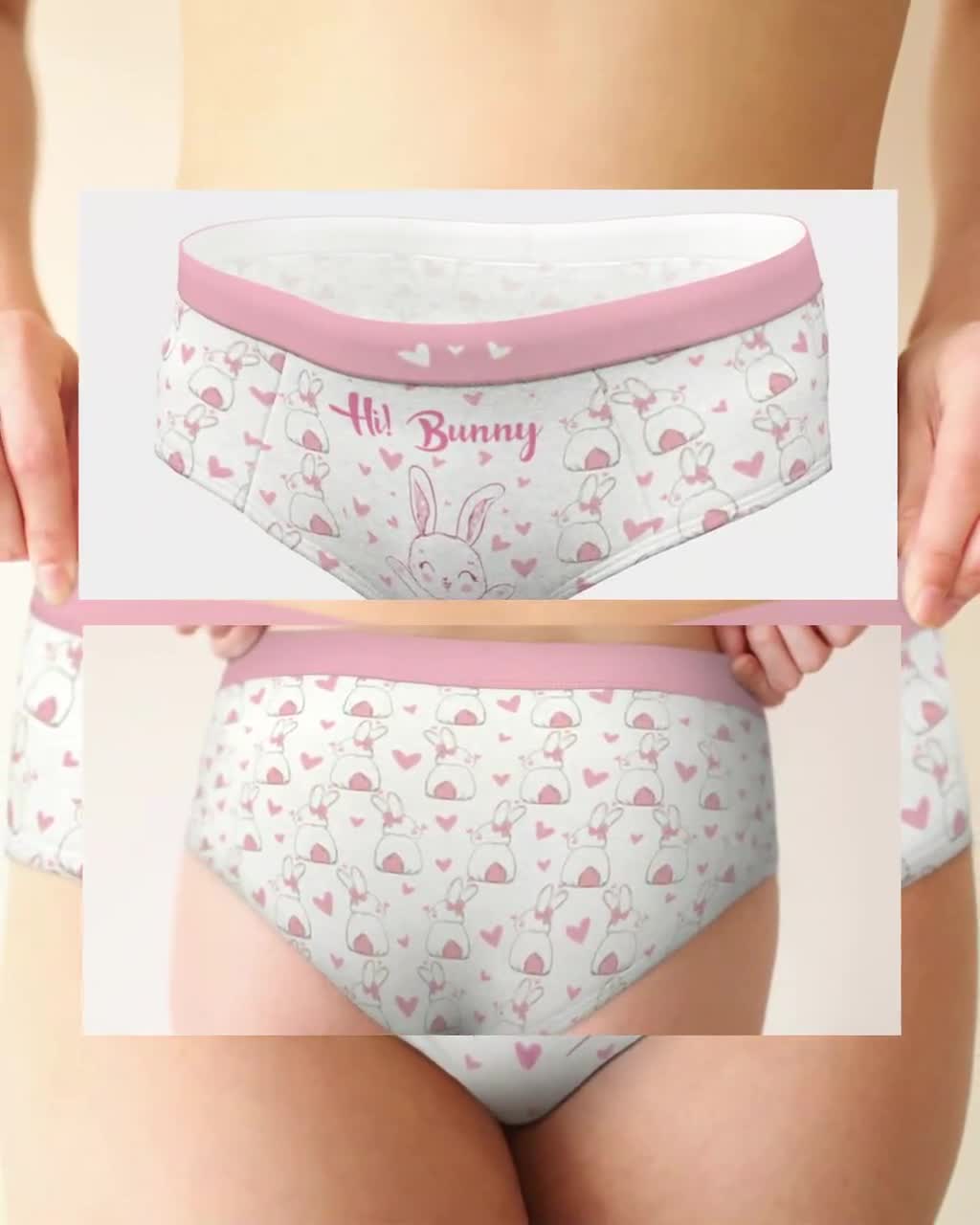 Bunny Face Knickers With Ears, Cute Lingerie ,unique Underwear, Animal  Panties 