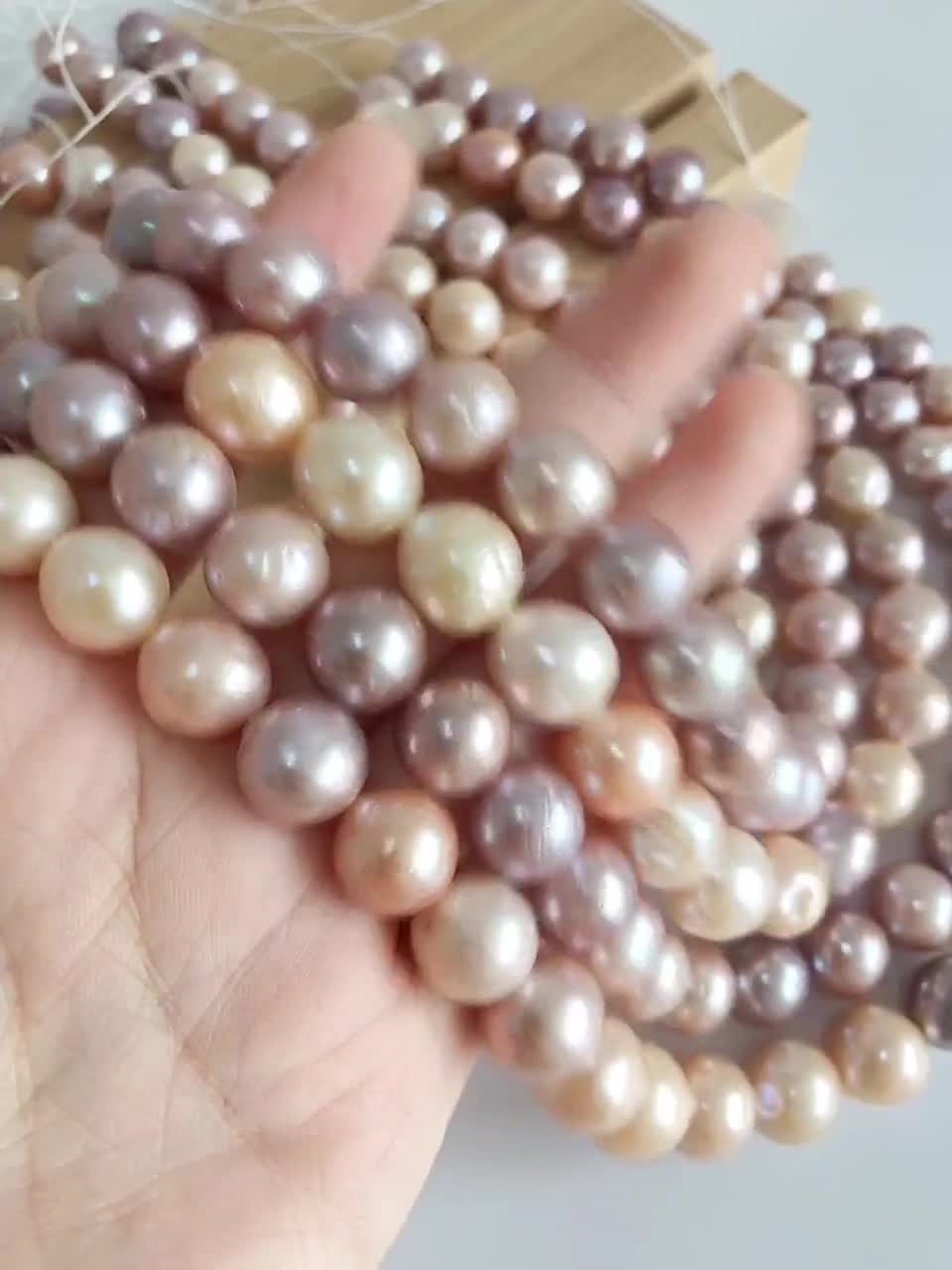 Pair Edison loose Round pearl 13x14 mm Pair High luster hotsell , freshwater loose pearl good quality Natural pink metallic ,near round , no hole