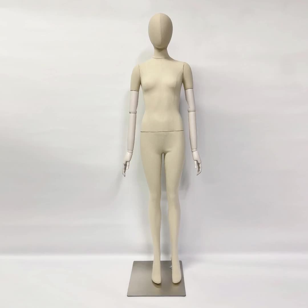 リネンの女性マネキン：木製の腕を持つ白黒のドレスフォーム - Etsy 日本