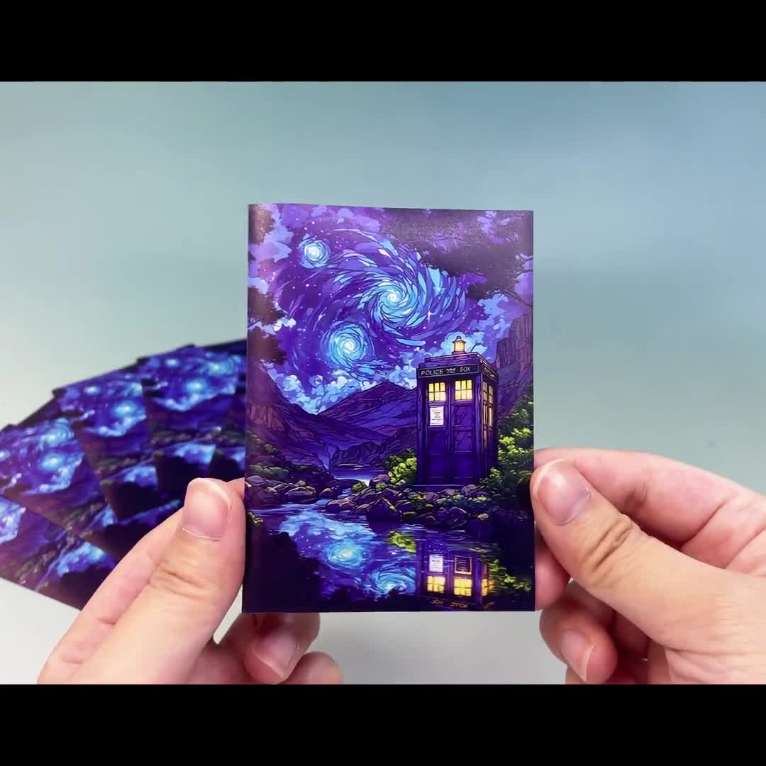 Mtg Card Sleeves, Stained Glass Tardis TCG Sleeves, Matte or Foil, Gift for  Gamers