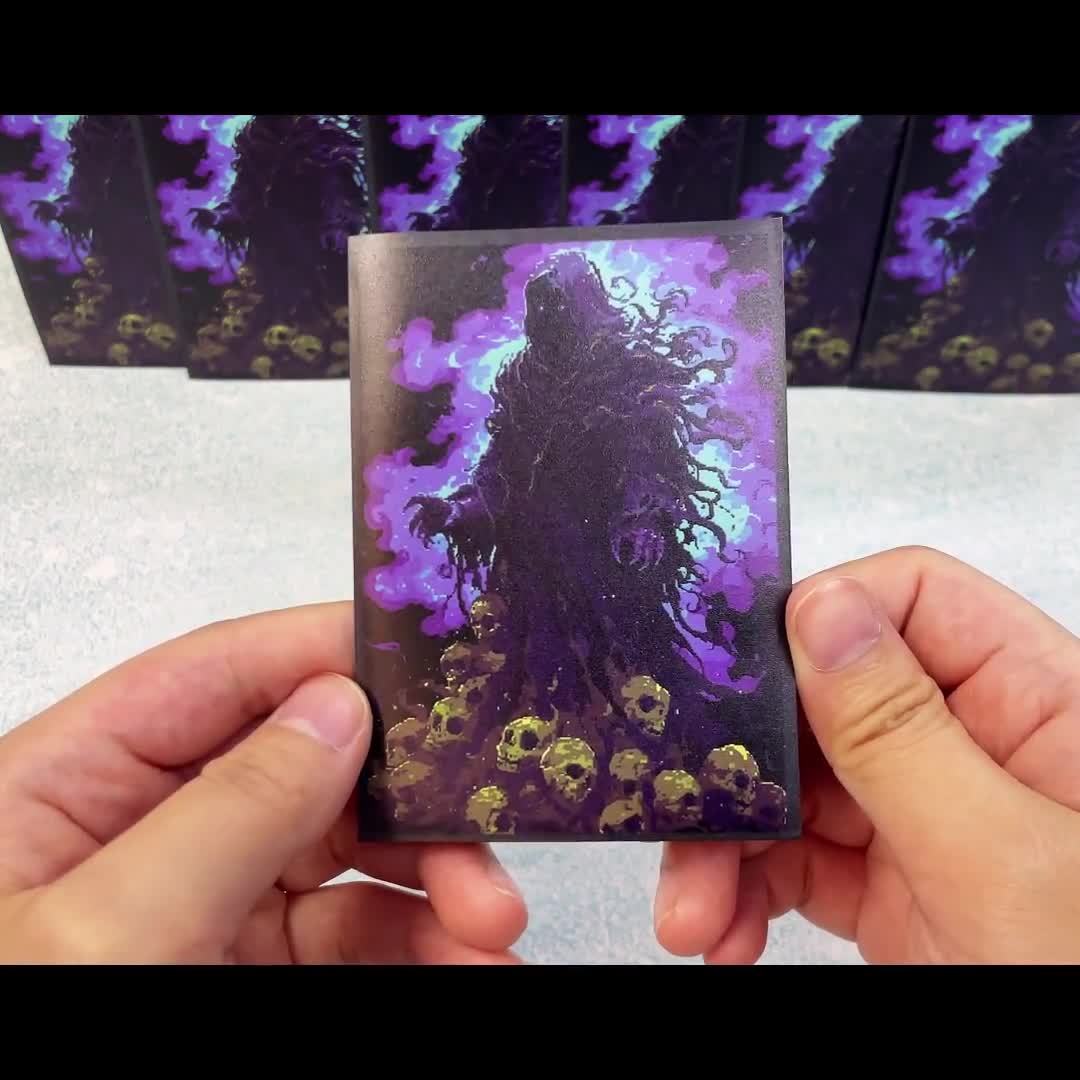 Mtg Card Sleeves, Pixel Art Skull Magic Sleeves, Matte or Foil, Gift for Gamers Mtg Card Sleeves, Pixel Art Skull Magic Sleeves, Matte or Foil, Gift for Gamers