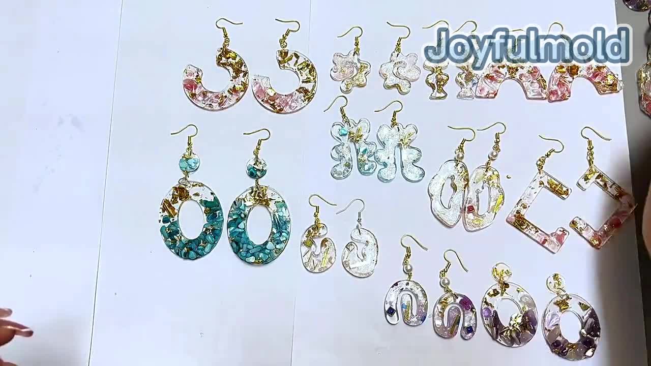 105-Piece Resin Molds Silicone Kit - 5 Earring Molds With Hooks For DIY Jewelry Making