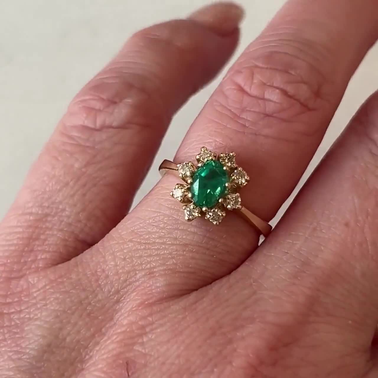Emerald right hand ring on sale