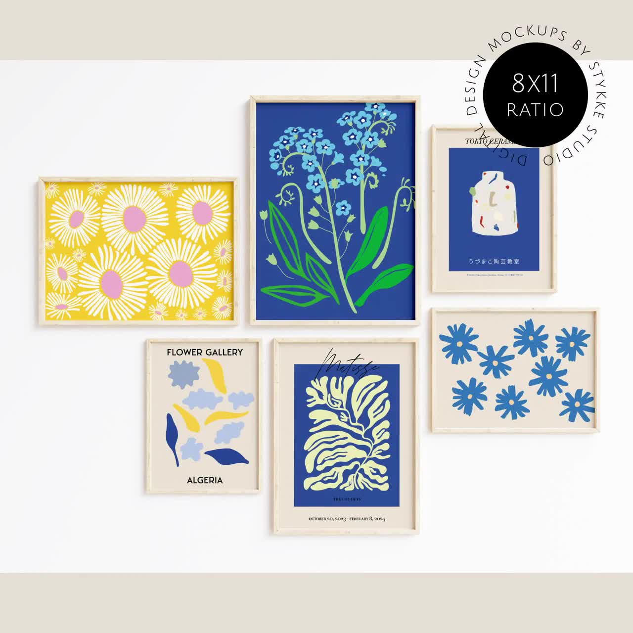 8x11 Frame Mockup Bundle, Set of Frame Mockups, 8x11 Ratio