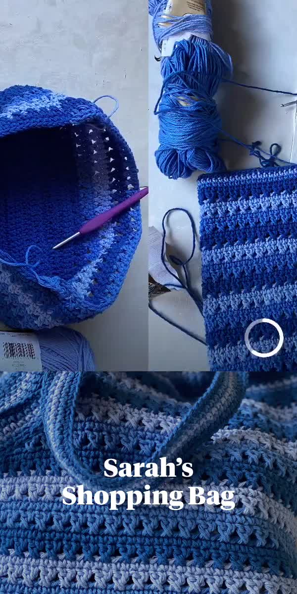 トートバッグ CROCHET SHOPPING BAG Crochet Shopping Bag - Free Crochet Pattern
