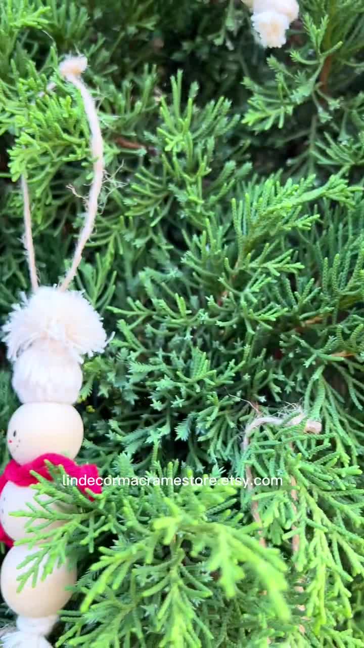 Perles En Bois Bonhomme De Neige - France