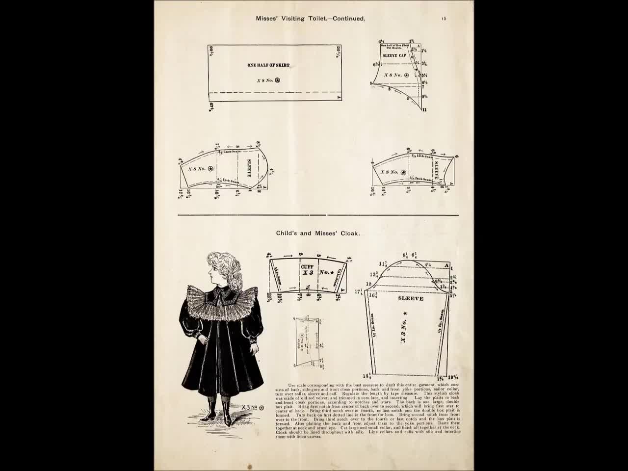 Victorian Book, Vintage Sewing Patterns 17 Dresses, the Garment