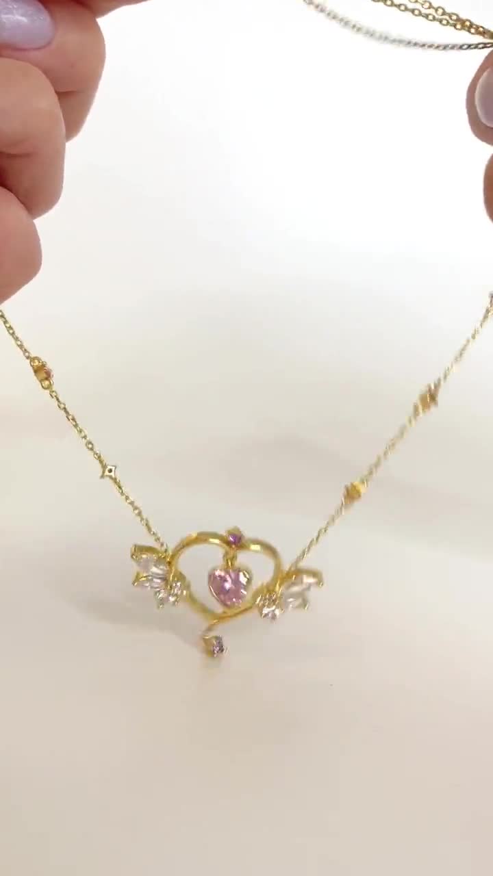 Guardian Angel Statement Necklace (Adjustable) - 925 Sterling Silver, Gold Vermeil, Birthday Anniversary Gift For Her video poster