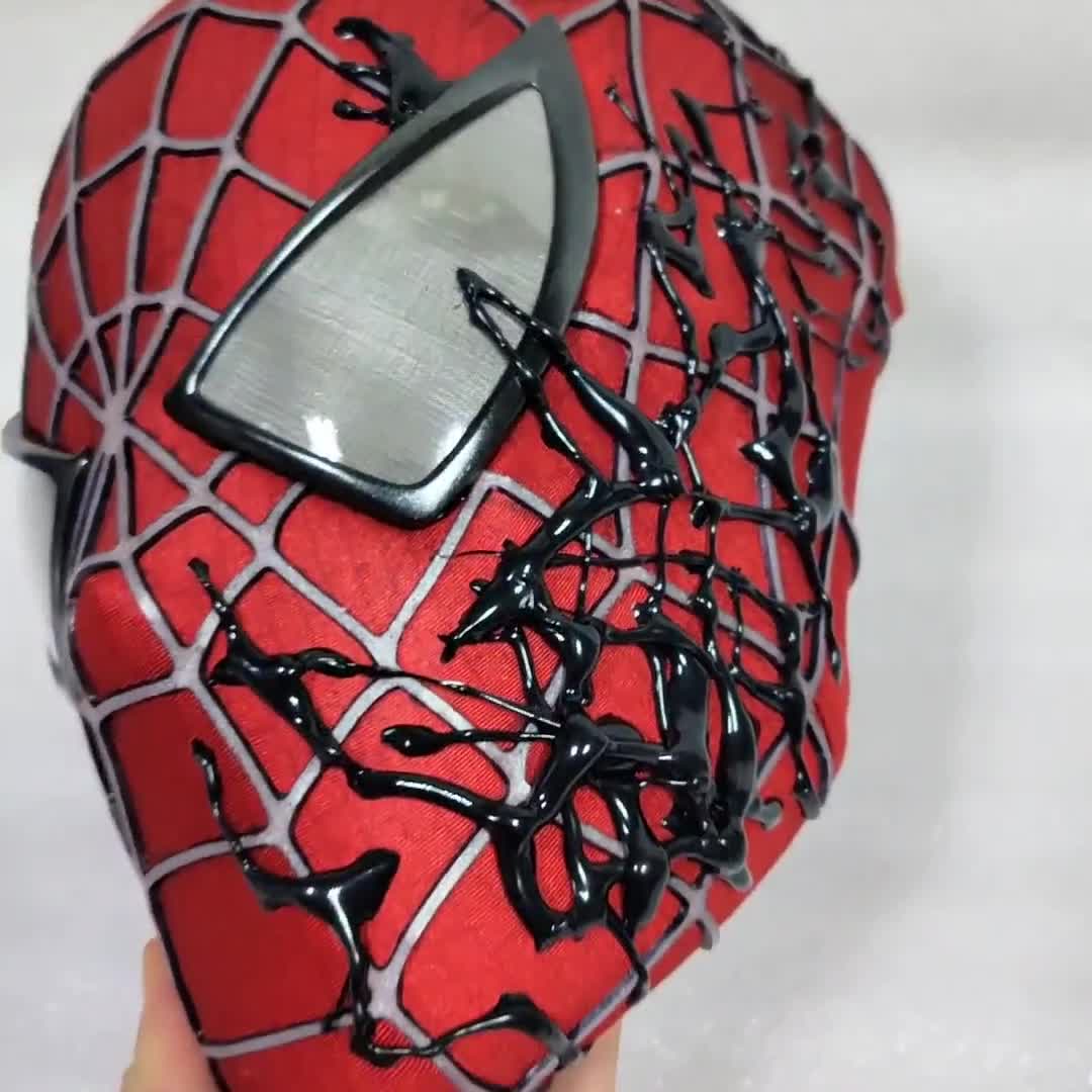 Venom Sam Raimi Spiderman Máscara Cosplay Venom Symbiote Spiderman Máscara  Adultos con Faceshell & 3D Rubber Web, réplica de accesorio de película  portátil