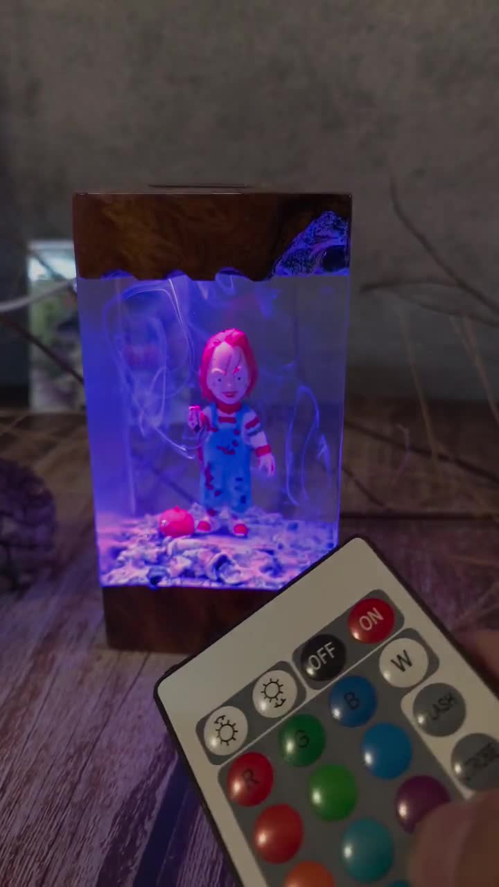 Spooky Chucky Fan Resin Lamp Halloween Chucky Resin Night Light