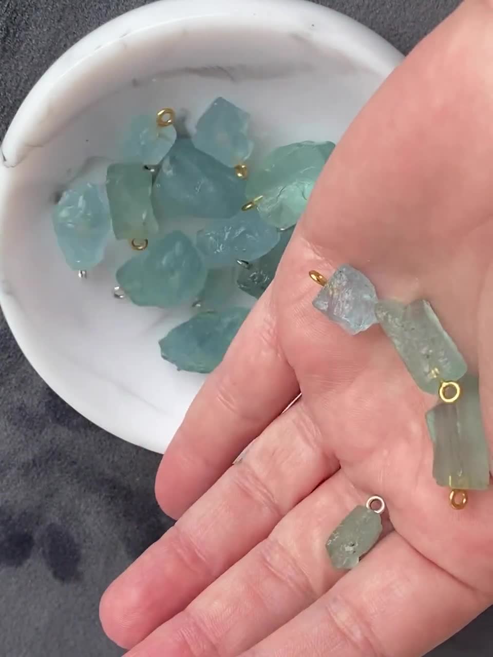 Raw aquamarine crystal on sale necklace