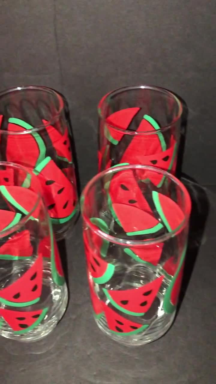 Watermelon Glassware, Vintage Libbey, Bar Cart Accessory, Ice Tea, Highball  Tumblers, Gin & Tonic Glass, Set Of Six - Yahoo Shopping