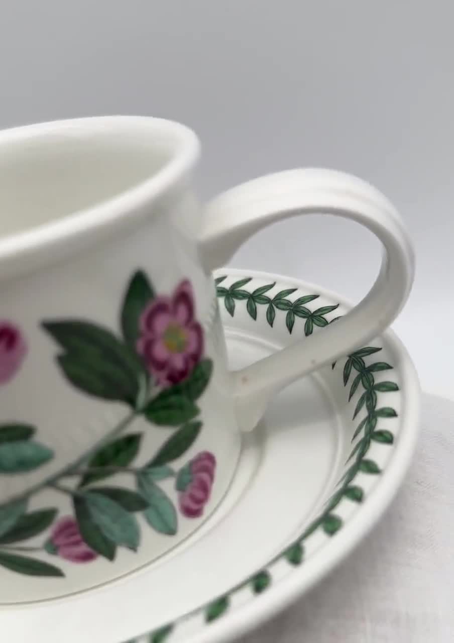 Portmeirion Botanic Garden Pimpernell Tasse Et Soucoupe Pour Petit Déjeuner