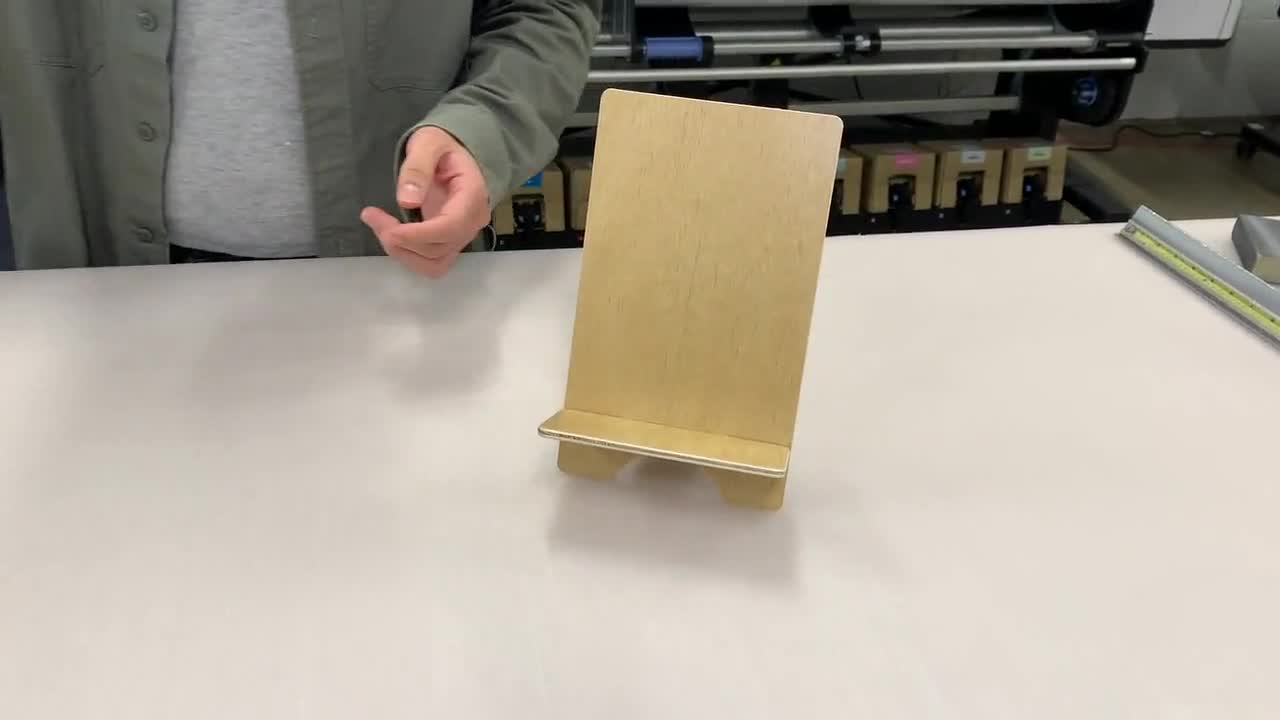 Stojak ekspozycyjny na sztalugę z drewna brzozowego, minimalistyczny stojak na książki, szerokość 6 cali video poster