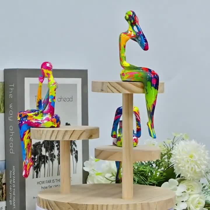 Abstract Resin Figure Set – Modern Home Decor Sculptures video poster