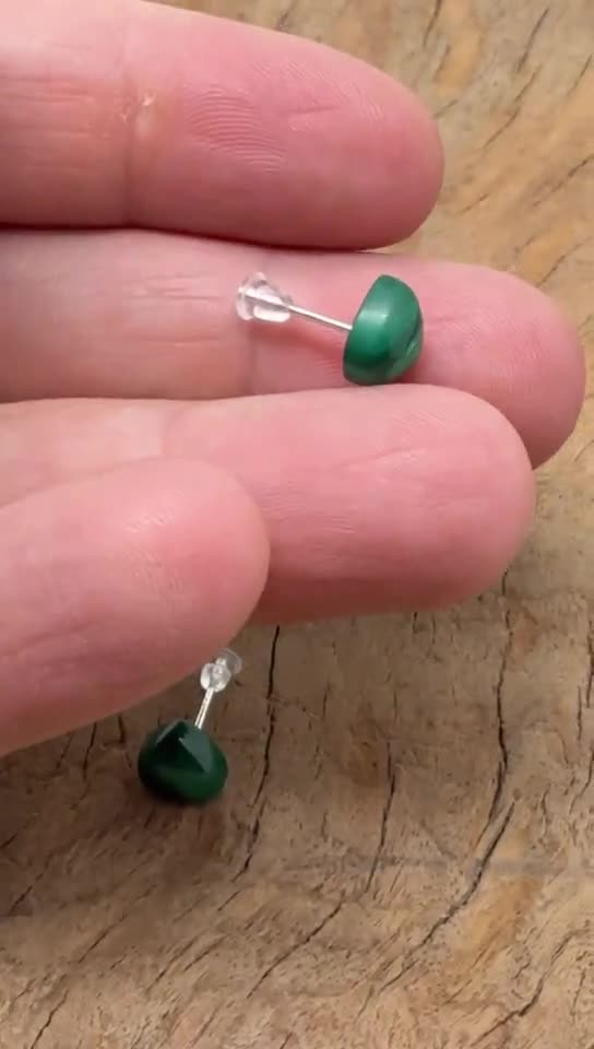 ハート マラカイト ピアス リング PINS / Pierced Earrings / Malachite